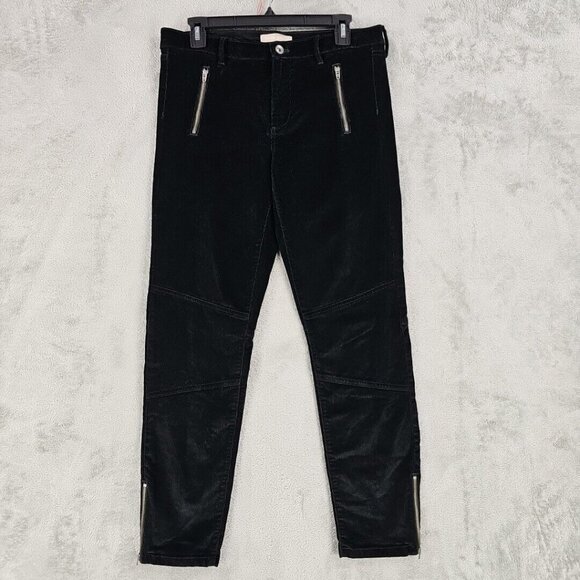 Banana Republic Denim - Banana Republic Jeans Womens Size 10 Black Corduroy Skinny Ankle Zip Stretch